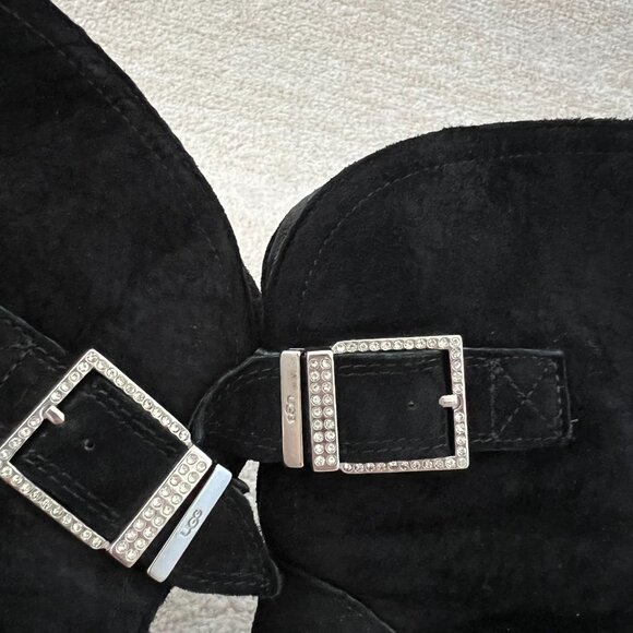 UGG Remora Bling Buckle Black Boots 8 - Picture 5 of 8